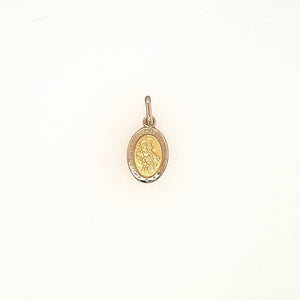 Small Oval St Christopher Medal In Yellow Gold - Fifth Avenue Jewellers