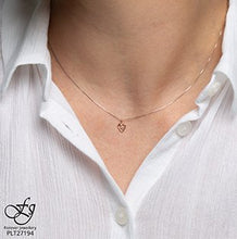 Load image into Gallery viewer, Small Rose Gold Open Heart Pendant Necklace - Fifth Avenue Jewellers

