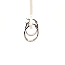 Load image into Gallery viewer, Small Textured Hoops in White Gold - Fifth Avenue Jewellers
