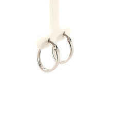 Load image into Gallery viewer, Small Textured Hoops in White Gold - Fifth Avenue Jewellers
