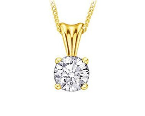 Solitaire Canadian Diamond Pendant - Fifth Avenue Jewellers