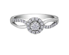 Load image into Gallery viewer, Split Shank Diamond Halo Ring - Fifth Avenue Jewellers
