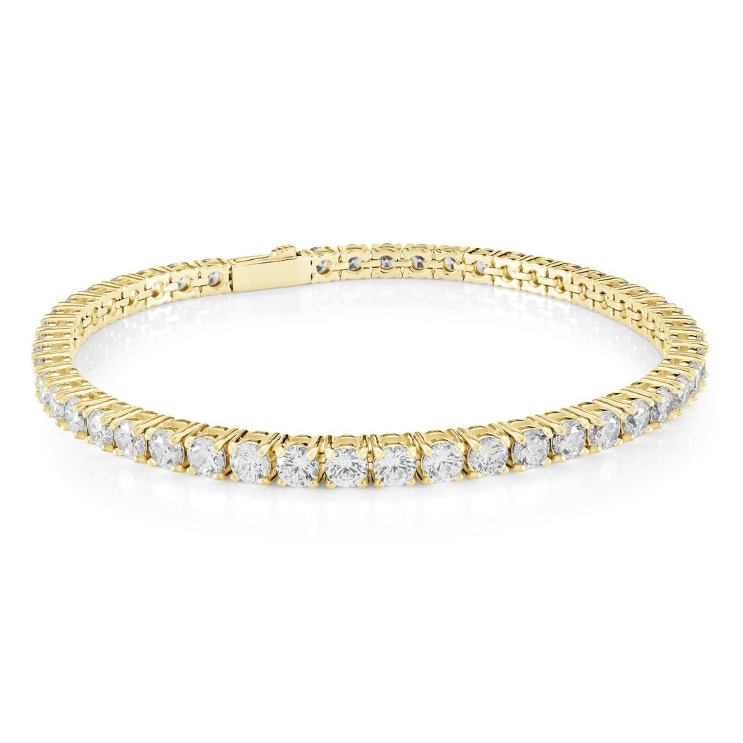 Stainless Steel & CZ Tennis Bracelet - Fifth Avenue Jewellers
