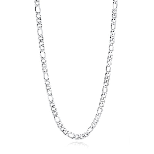 Stainless Steel Figaro Link Chain - Fifth Avenue Jewellers