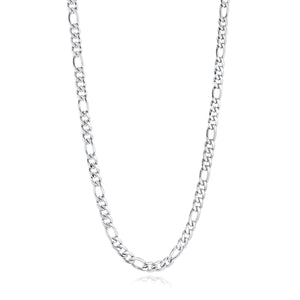 Stainless Steel Figaro Link Chain - Fifth Avenue Jewellers