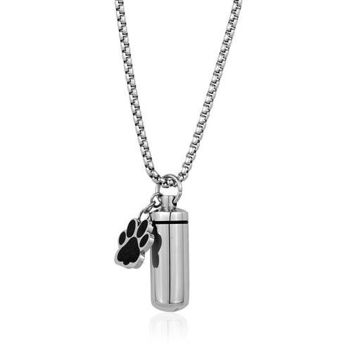 Stainless Steel Paw Print Memory Keeper - Fifth Avenue Jewellers