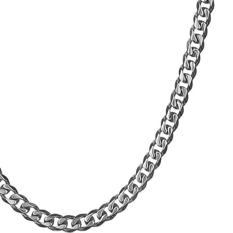 Stainless Steel Polished Curb Chain Anklet SPN33 - Fifth Avenue Jewellers