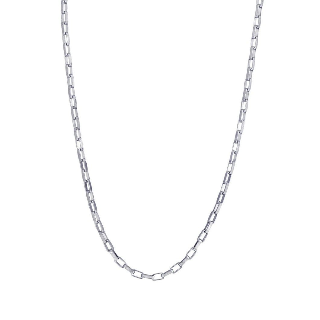 Stainless Steel Rectangle Box Link Chain - Fifth Avenue Jewellers