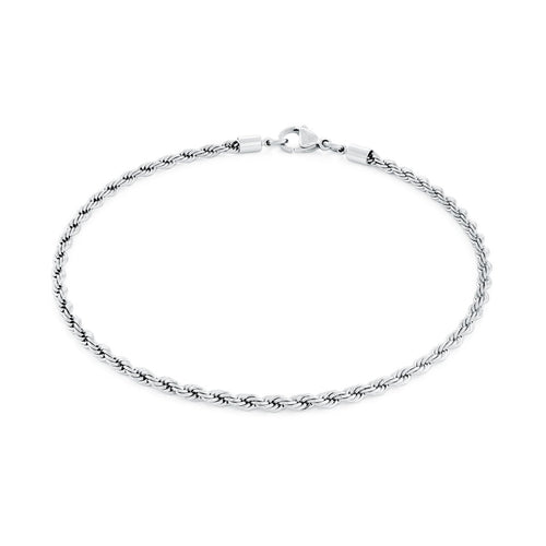 Stainless Steel Rope Chain Ankle Bracelet - Fifth Avenue Jewellers