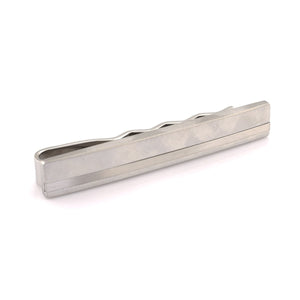 Stainless Steel Textured Tie Bar TB17 - Fifth Avenue Jewellers