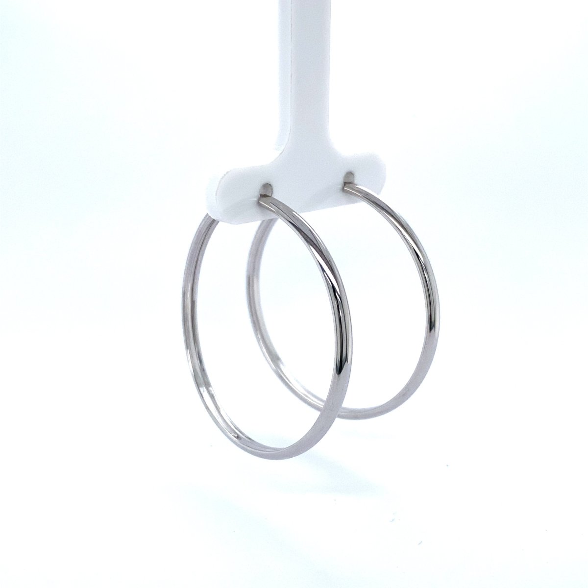 Sterling Silver Half Round Hoop Earrings