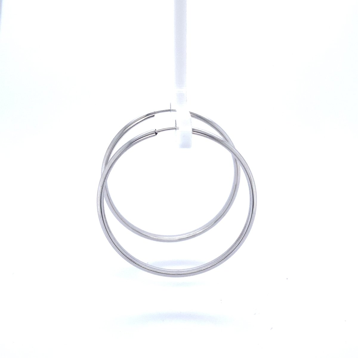 Sterling Silver Half Round Hoop Earrings