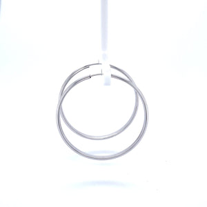 Sterling Silver Half Round Hoop Earrings - Fifth Avenue Jewellers