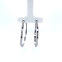 Load image into Gallery viewer, Sterling Silver Half Round Hoop Earrings - Fifth Avenue Jewellers
