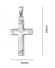 Load image into Gallery viewer, Sterling Silver Rope Detail Cross - Fifth Avenue Jewellers

