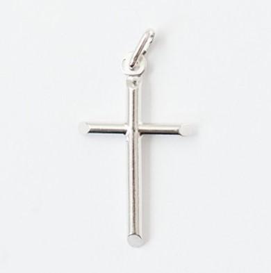 Sterling Silver Round Tube Cross - Fifth Avenue Jewellers