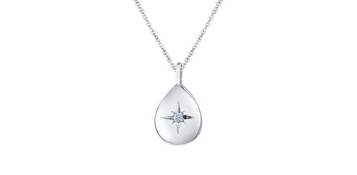 Tag Pendant Necklace With Diamond Accent - Fifth Avenue Jewellers