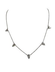 Teardrop Diamond Station Necklace - Fifth Avenue Jewellers