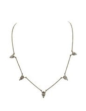 Load image into Gallery viewer, Teardrop Diamond Station Necklace - Fifth Avenue Jewellers
