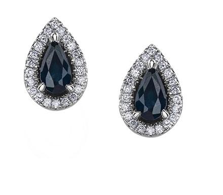 Teardrop Sapphire And Diamond Earrings - Fifth Avenue Jewellers