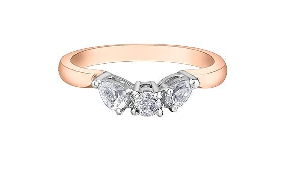 Three Stone Rose Gold Band - Fifth Avenue Jewellers