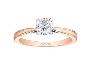 Tides Of Love Rose Gold Diamond Solitaire Ring - Fifth Avenue Jewellers