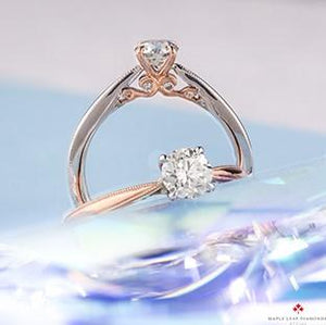 Tides Of Love Rose Gold Diamond Solitaire Ring - Fifth Avenue Jewellers
