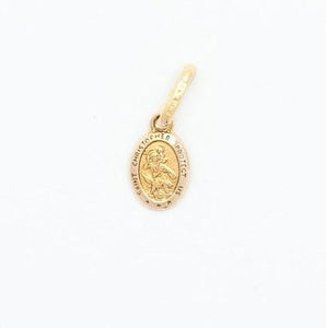 Tiny Gold St. Christopher Medal - Fifth Avenue Jewellers