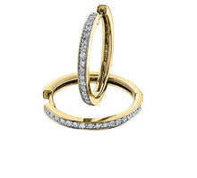 Load image into Gallery viewer, Traditional Diamond Hoops in Yellow Gold .25ct - Fifth Avenue Jewellers
