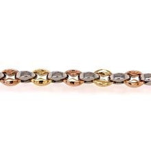 Load image into Gallery viewer, Tri-Colour Cable Chain Bracelet - Fifth Avenue Jewellers
