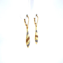 Load image into Gallery viewer, Tri-Tone Gold Dangle Earrings - Fifth Avenue Jewellers
