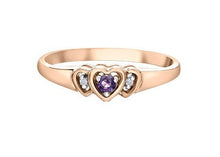 Load image into Gallery viewer, Triple Heart Gemstone Ring - Fifth Avenue Jewellers
