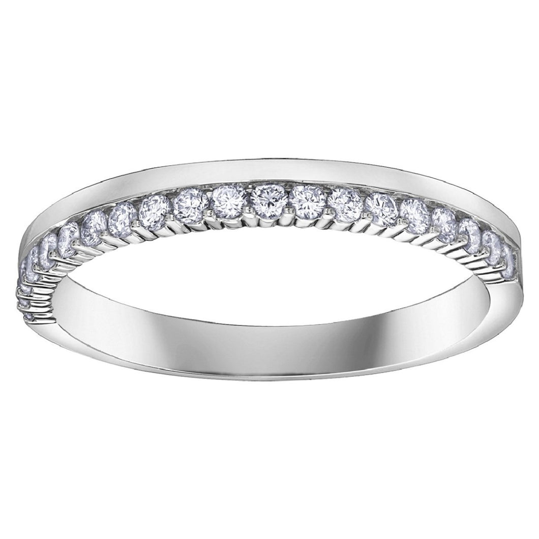 Two Rows Diamond Wedding Band in White Gold - Fifth Avenue Jewellers