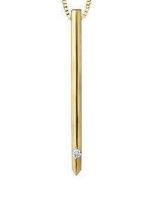Vertical Diamond Bar Pendant - Fifth Avenue Jewellers