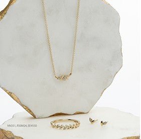 Wheat Grain Diamond Station Necklace - Fifth Avenue Jewellers