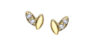 Wheat Grain Diamond Stud Earrings - Fifth Avenue Jewellers