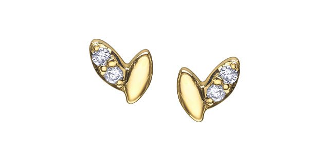 Wheat Grain Diamond Stud Earrings - Fifth Avenue Jewellers