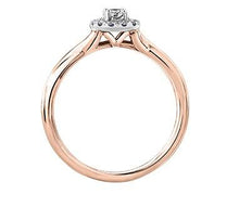 Load image into Gallery viewer, White and Rose Gold Canadian Diamond Engagement Ring - Fifth Avenue Jewellers
