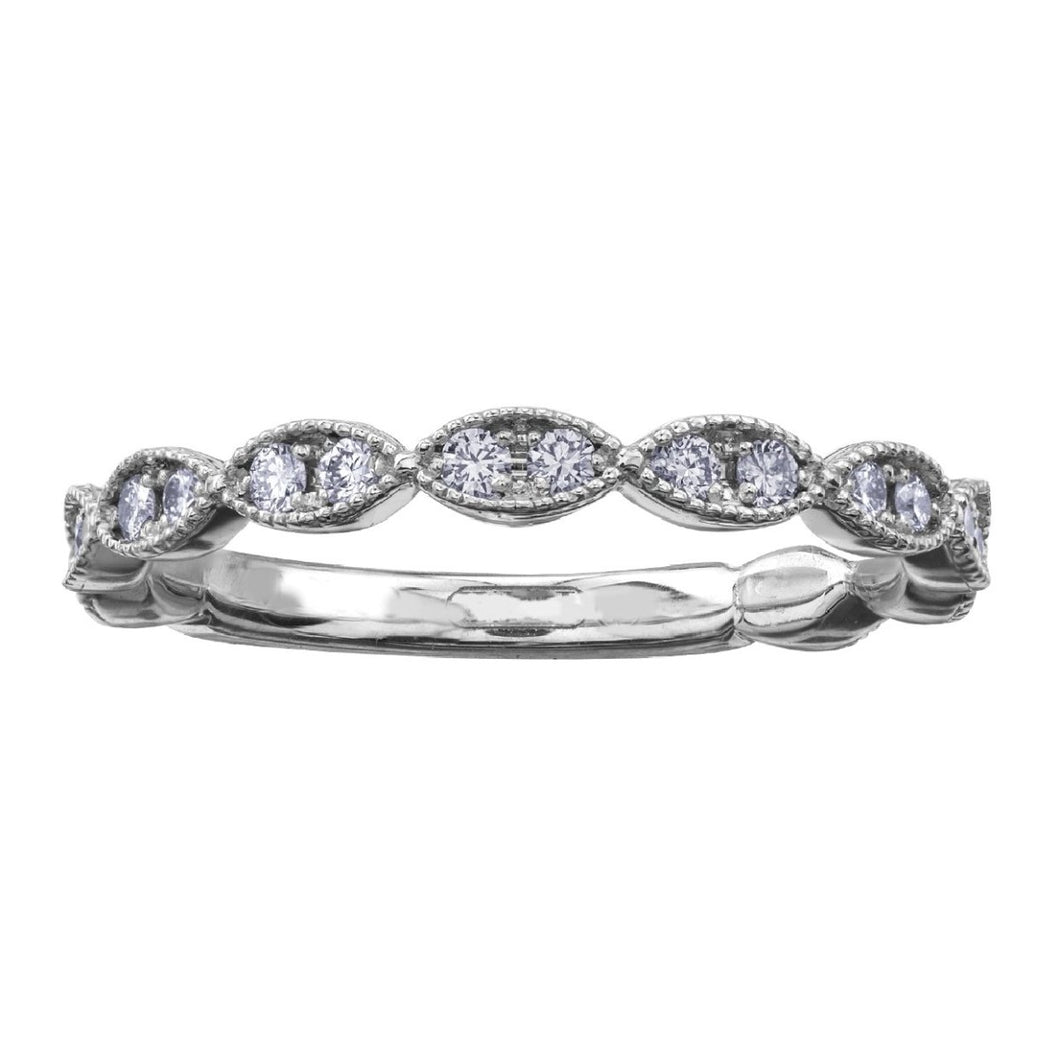 White Gold And Diamond Marquise Band - Fifth Avenue Jewellers