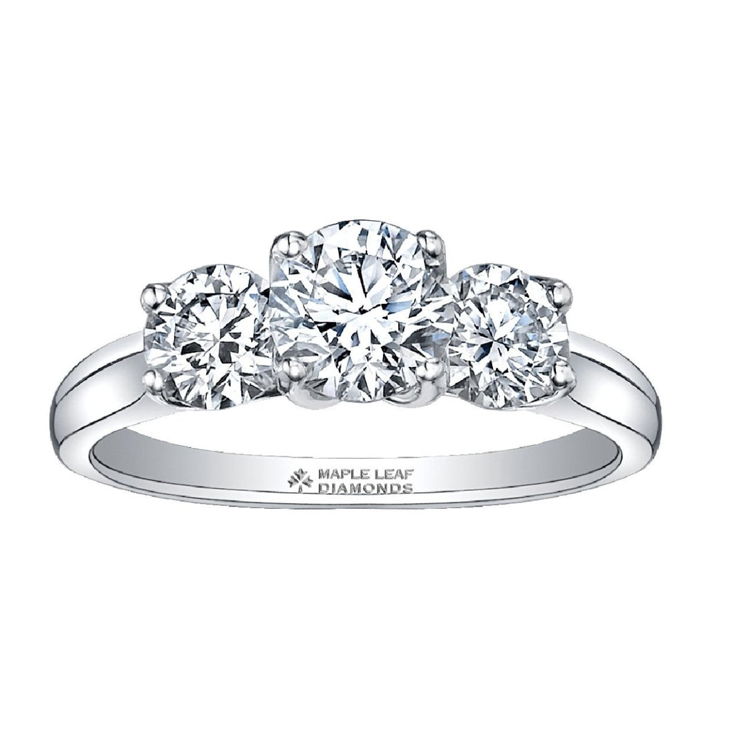 White Gold Three Stone Engagement Ring ML110W150 - Fifth Avenue Jewellers