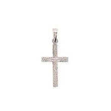 Load image into Gallery viewer, Wild Rose Engraved Gold Cross - Fifth Avenue Jewellers

