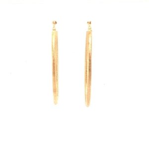 Woven Textured Oval Hoops - Fifth Avenue Jewellers