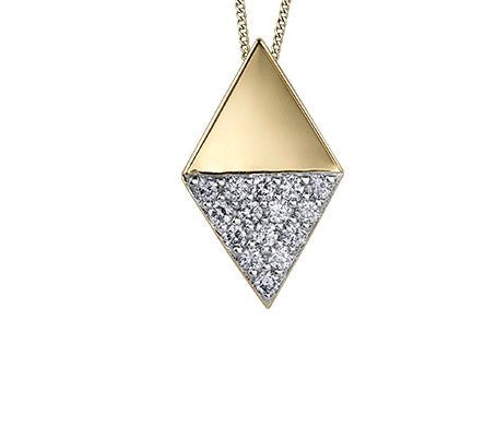 Yellow Gold Diamond Pendant Necklace - Fifth Avenue Jewellers