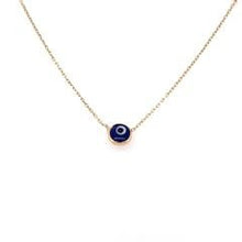 Load image into Gallery viewer, Yellow Gold Evil Eye Necklace - Fifth Avenue Jewellers
