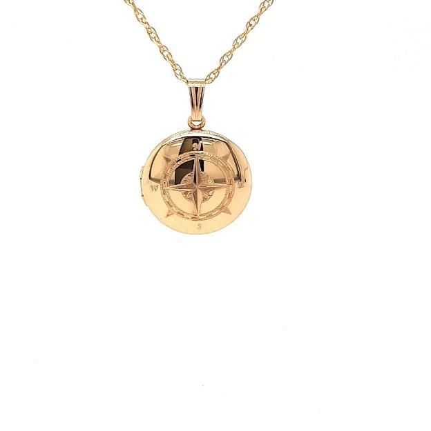 Yellow Gold Filled Compass Locket - Fifth Avenue Jewellers